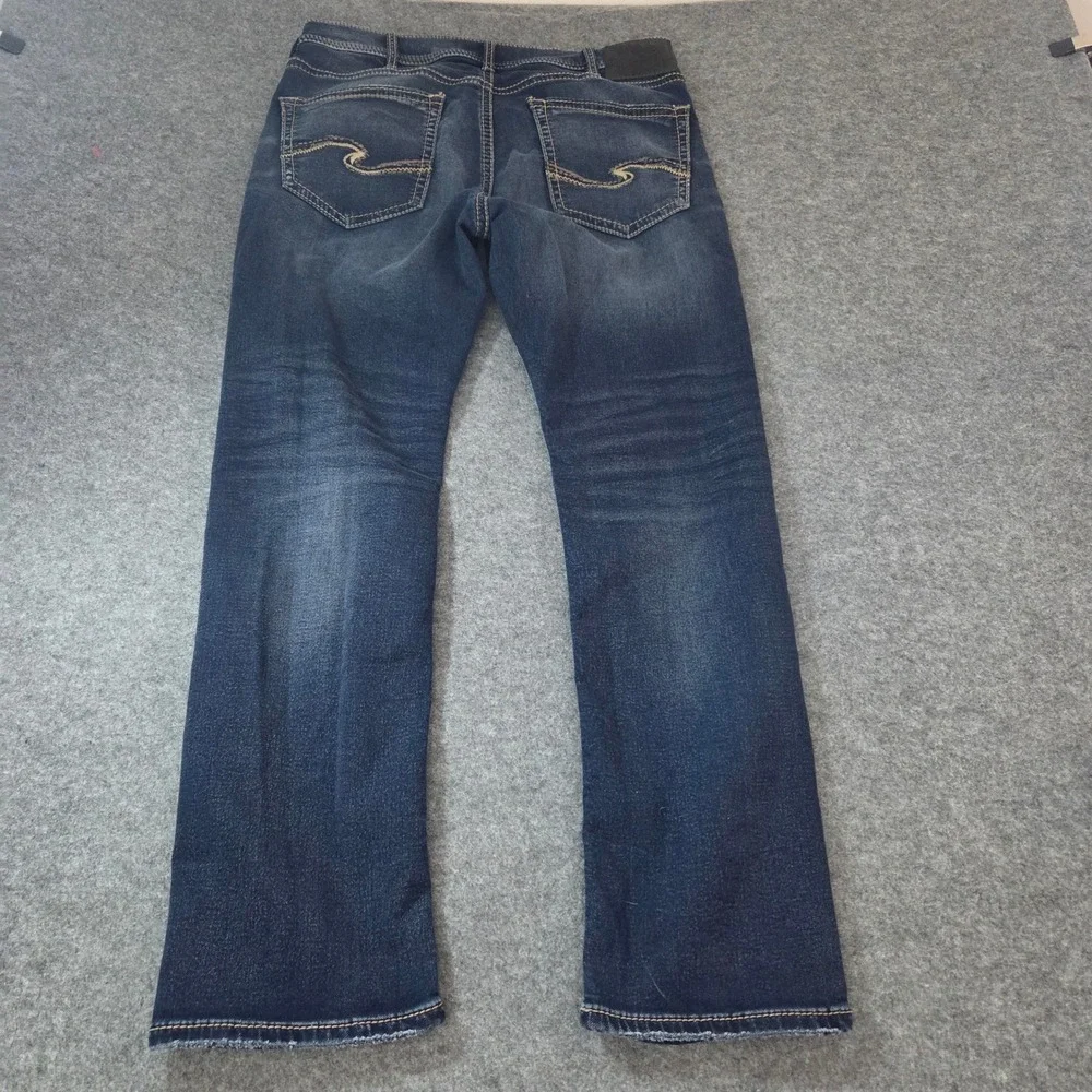 Silver Jeans Co Grayson Jeans Mens 33x32 Dark Wash Straight Leg Stretch Denim